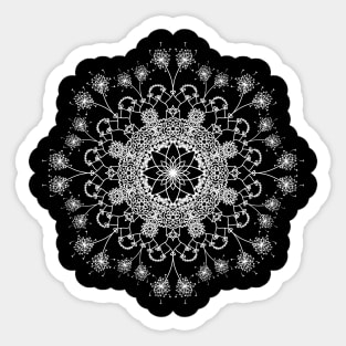 Bohemian Dandelion floral mandala pattern Sticker